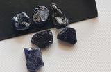 10-14mm Blue Rough Raw Sapphire Gemstone, Loose Raw Blue Sapphire Stones Jewelry, 3 Pcs - PDG351