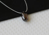 3.3x2.2mm Natural Brown Tear Drop Bead Drilled Diamond Drop For Pendant-PPKJ168