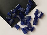 8-15mm Raw Rough Blue Sapphire Crystal, 2 Pcs Loose Blue Sapphire Sticks Jewelry - PDG354