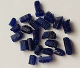 8-15mm Raw Rough Blue Sapphire Crystal, 2 Pcs Loose Blue Sapphire Sticks Jewelry - PDG354