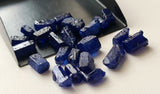 8-15mm Raw Rough Blue Sapphire Crystal, 2 Pcs Loose Blue Sapphire Sticks Jewelry - PDG354