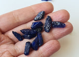 12-17mm Raw Rough Blue Sapphire Crystal, 5 Pcs Loose Blue Sapphire Sticks Jewelry - PDG360