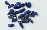 12-17mm Raw Rough Blue Sapphire Crystal, 5 Pcs Loose Blue Sapphire Sticks Jewelry - PDG360