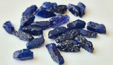 12-17mm Raw Rough Blue Sapphire Crystal, 5 Pcs Loose Blue Sapphire Sticks Jewelry - PDG360