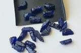 12-17mm Raw Rough Blue Sapphire Crystal, 5 Pcs Loose Blue Sapphire Sticks Jewelry - PDG360
