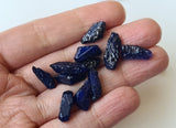 12-17mm Raw Rough Blue Sapphire Crystal, 5 Pcs Loose Blue Sapphire Sticks Jewelry - PDG360