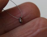 3.3x2.2mm Natural Brown Tear Drop Bead Drilled Diamond Drop For Pendant-PPKJ168