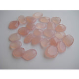 14-17mm Rose Quartz Chalcedony Rose Cut Cabochon, Light Pink Chalcedony Faceted