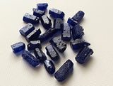 8-15mm Raw Rough Blue Sapphire Crystal, 2 Pcs Loose Blue Sapphire Sticks Jewelry - PDG354