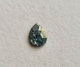Blue Diamond Slice, 4.7x3.5mm Loose Faceted Diamond Pear Polki Slice for Pendant / Ring - PDD796