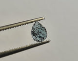 Blue Diamond Slice, 4.7x3.5mm Loose Faceted Diamond Pear Polki Slice for Pendant / Ring - PDD796