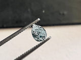 Blue Diamond Slice, 4.7x3.5mm Loose Faceted Diamond Pear Polki Slice for Pendant / Ring - PDD796