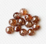2.5-3mm Red Brown Rose Cut Diamond, Rare Natural Beautiful Loose Faceted Diamond For Engagement Ring & Wedding Ring, Gifts For Her - PDD787