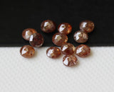 2.5-3mm Red Brown Rose Cut Diamond, Rare Natural Beautiful Loose Faceted Diamond For Engagement Ring & Wedding Ring, Gifts For Her - PDD787