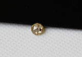 3.4mm Yellow Rose Cut Diamond Natural Yellow Loose Conflict Free For Ring