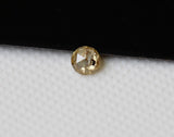 3.4mm Yellow Rose Cut Diamond Natural Yellow Loose Conflict Free For Ring