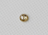 3.4mm Yellow Rose Cut Diamond Natural Yellow Loose Conflict Free For Ring