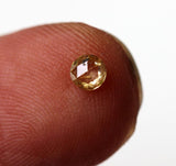 3.4mm Yellow Rose Cut Diamond Natural Yellow Loose Conflict Free For Ring