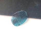 0.51 Cts Blue Diamond Slice Huge, 12.2x9.2mm Faceted Blue Diamond Slice Polki