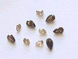 2.5x4-3x5mm Cognac Champagne Faceted Pear Cut Diamond For Jewelry (3Pc To 6Pc)