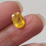 9.8x6.7mm Yellow Sapphire Oval Cut Stone, Certified Natural Yellow Sapphire Oval