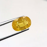 9.8x6.7mm Yellow Sapphire Oval Cut Stone, Certified Natural Yellow Sapphire Oval