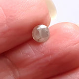 4.9mm, 0.35 Cts Natural Light Grey Rose Cut Loose Round Flat Back Rose Cut Diamond For Jewelry - PDD721