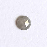 4.9mm, 0.35 Cts Natural Light Grey Rose Cut Loose Round Flat Back Rose Cut Diamond For Jewelry - PDD721