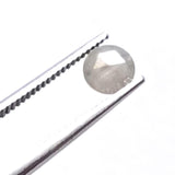 4.9mm, 0.35 Cts Natural Light Grey Rose Cut Loose Round Flat Back Rose Cut Diamond For Jewelry - PDD721