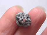 11.6x12.6mm Raw Grey Flat Diamond Bead, 1mm Hole Bead Rough Uncut Loose Diamond for Pendant / Necklace - PDD719