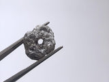 11.6x12.6mm Raw Grey Flat Diamond Bead, 1mm Hole Bead Rough Uncut Loose Diamond for Pendant / Necklace - PDD719