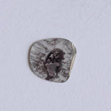 15.3mm, 1.3 Cts Slice Faceted Clear Black Salt And Pepper Diamond For Ring-PPKJ136