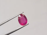 9.5x4.5mm Ruby Oval Cut Stone, Natural Ruby Faceted Oval Cut Stone, Loose Ruby