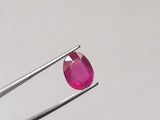 9.5x4.5mm Ruby Oval Cut Stone, Natural Ruby Faceted Oval Cut Stone, Loose Ruby