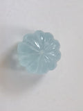 Aquamarine Melon Beads, 15mm Natural Aquamarine Carved Melon Beads, Aquamarine