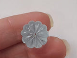 Aquamarine Melon Beads, 15mm Natural Aquamarine Carved Melon Beads, Aquamarine