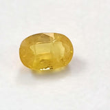 9.8x6.7mm Yellow Sapphire Oval Cut Stone, Certified Natural Yellow Sapphire Oval