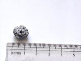 11.6x12.6mm Raw Grey Flat Diamond Bead, 1mm Hole Bead Rough Uncut Loose Diamond for Pendant / Necklace - PDD719