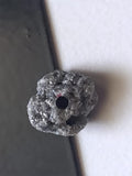 11.6x12.6mm Raw Grey Flat Diamond Bead, 1mm Hole Bead Rough Uncut Loose Diamond for Pendant / Necklace - PDD719