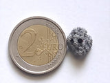 11.6x12.6mm Raw Grey Flat Diamond Bead, 1mm Hole Bead Rough Uncut Loose Diamond for Pendant / Necklace - PDD719
