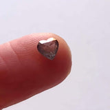 5.2mm Salt And Pepper Diamond, 0.48 Cts Rare Sparkling Faceted Diamond Heart For Jewelry - PDD731