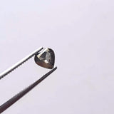 5.2mm Salt And Pepper Diamond, 0.48 Cts Rare Sparkling Faceted Diamond Heart For Jewelry - PDD731