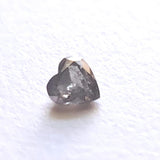 5.2mm Salt And Pepper Diamond, 0.48 Cts Rare Sparkling Faceted Diamond Heart For Jewelry - PDD731