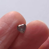 5.2mm Salt And Pepper Diamond, 0.48 Cts Rare Sparkling Faceted Diamond Heart For Jewelry - PDD731