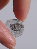 15.3mm, 1.3 Cts Slice Faceted Clear Black Salt And Pepper Diamond For Ring-PPKJ136