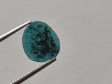 0.39 Cts, Huge 9.7x8.4mm Loose Faceted Blue Diamond Polki Slice - PPKJ139