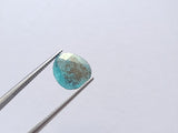 0.39 Cts, Huge 9.7x8.4mm Loose Faceted Blue Diamond Polki Slice - PPKJ139