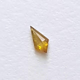 Orange Kite Shaped 0.14 Cts Shield/Table Cut 6x3mm Flat Back Faceted Yellow Diamond for Rings/Pendant - PDD747