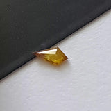 Orange Kite Shaped 0.14 Cts Shield/Table Cut 6x3mm Flat Back Faceted Yellow Diamond for Rings/Pendant - PDD747