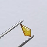 Orange Kite Shaped 0.14 Cts Shield/Table Cut 6x3mm Flat Back Faceted Yellow Diamond for Rings/Pendant - PDD747